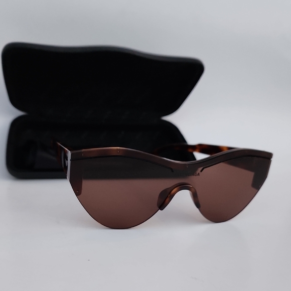 NWOT BALENCIAGA BB0004S 007 HAVANA BROWN UNISEX SUNGLASSES - Picture 10 of 16